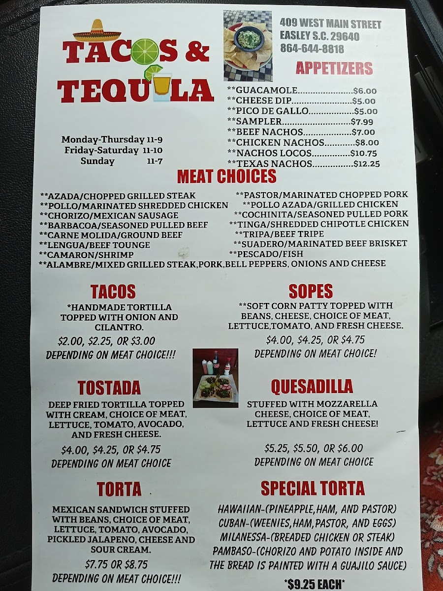 Tacos & tequila Photo Menu 1