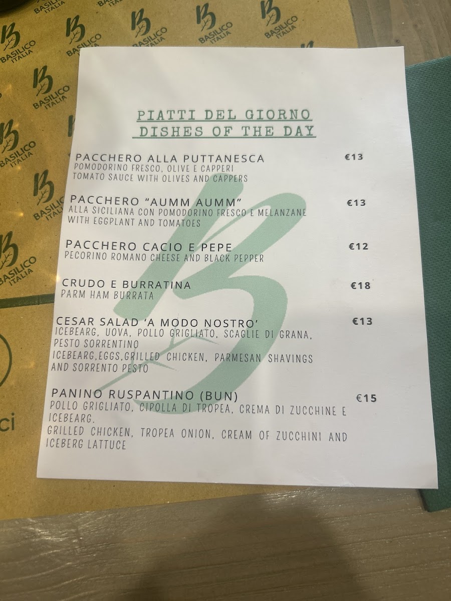 Basilico Italia Photo Menu 4