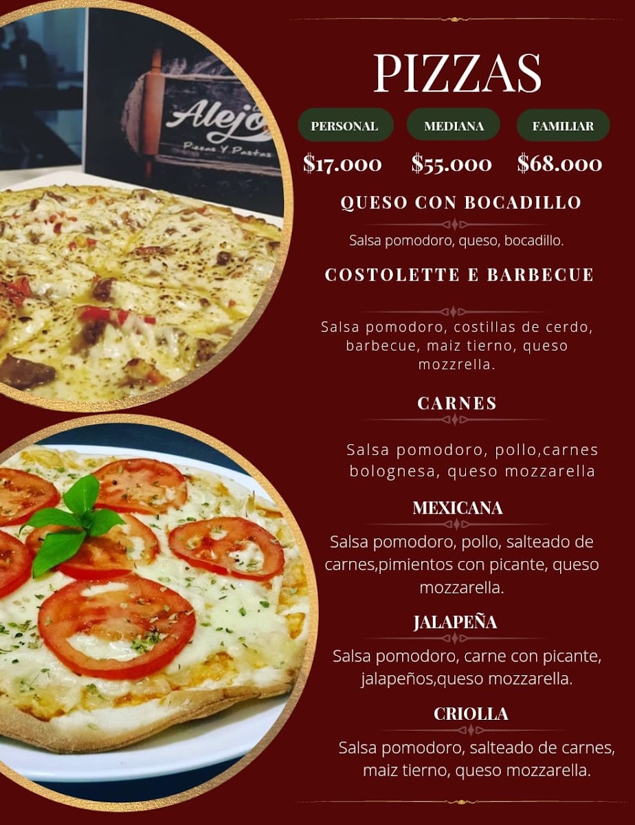 Pizzeria Alejo's Photo Menu 1