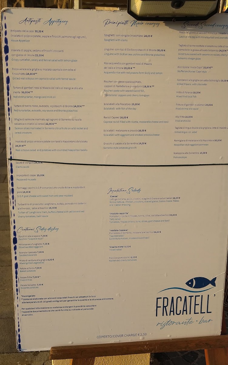 Ristorante Fracatell’ Photo Menu 2