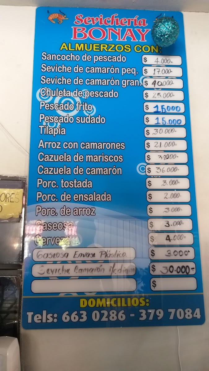 Cevichería Bonay Photo Menu 2