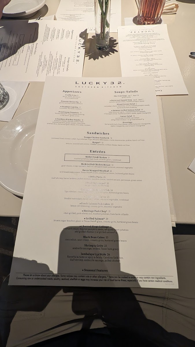 Lucky 32 Southern Kitchen Photo Menu 9