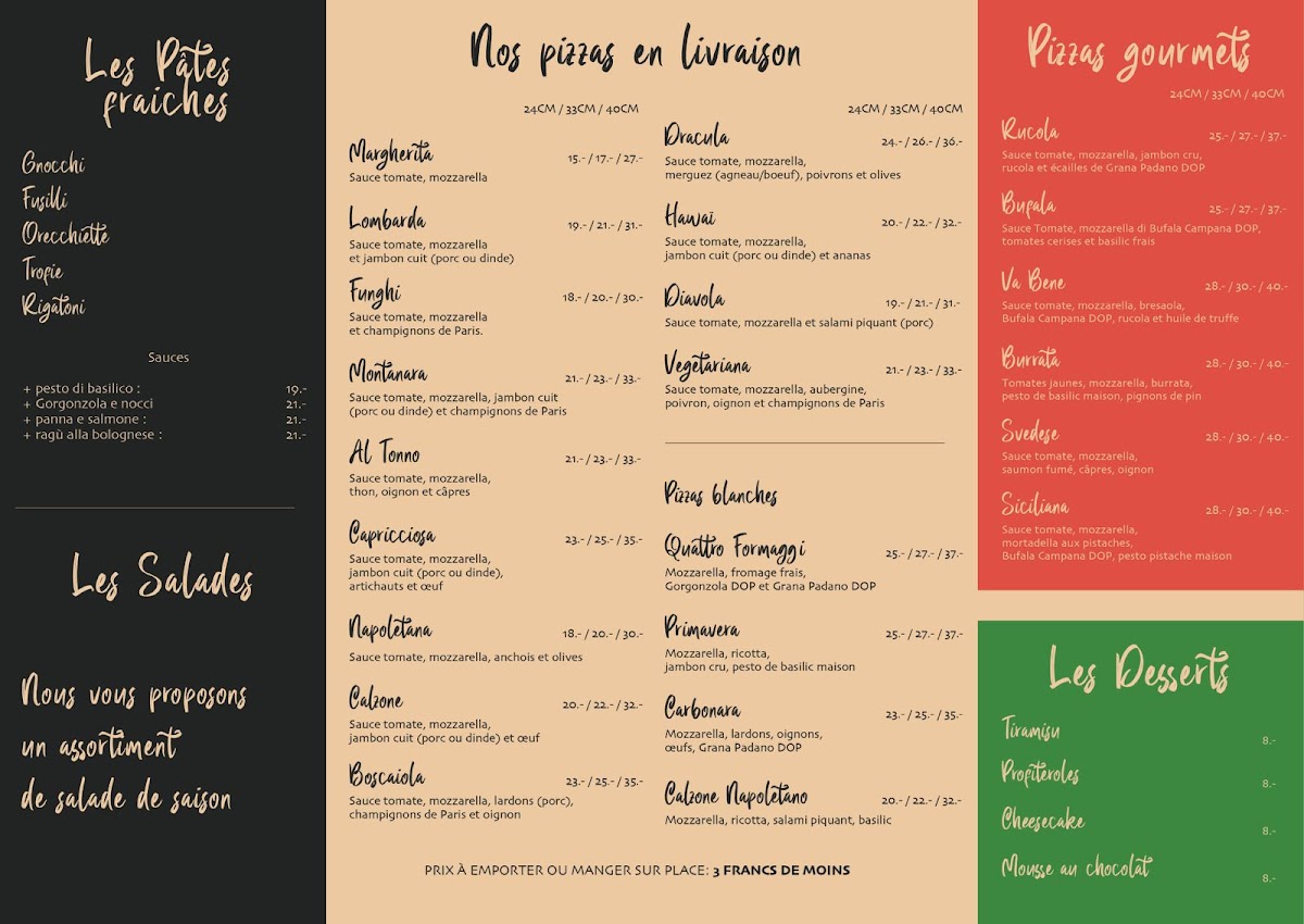 Va Bene Pizza Morges Photo Menu 1