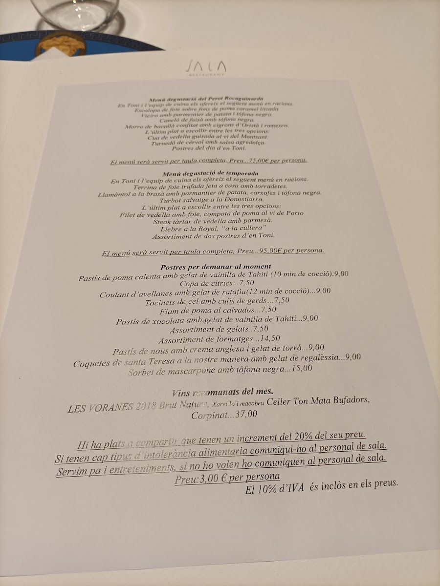 Restaurant Fonda Sala Photo Menu 2