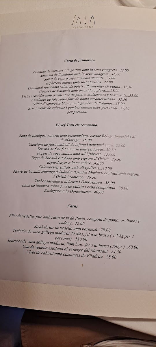 Restaurant Fonda Sala Photo Menu 4
