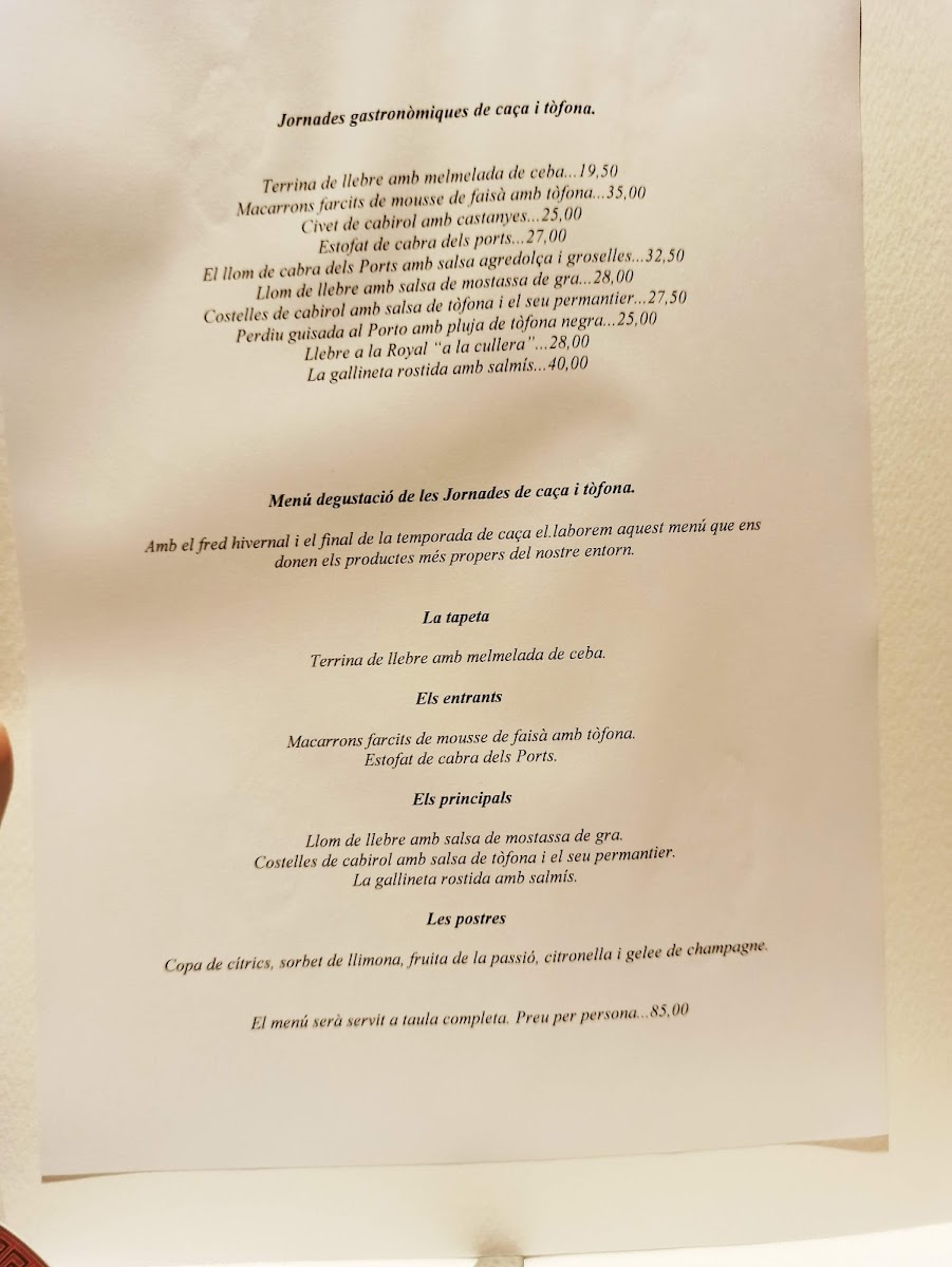 Restaurant Fonda Sala Photo Menu 5