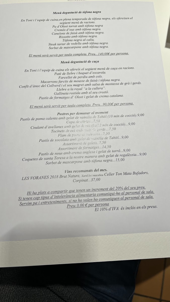 Restaurant Fonda Sala Photo Menu 7