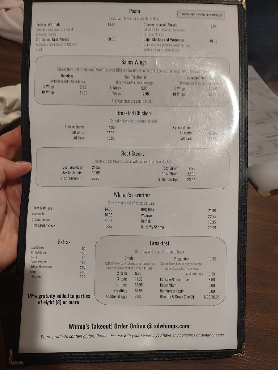 Whimp's Place Photo Menu 6