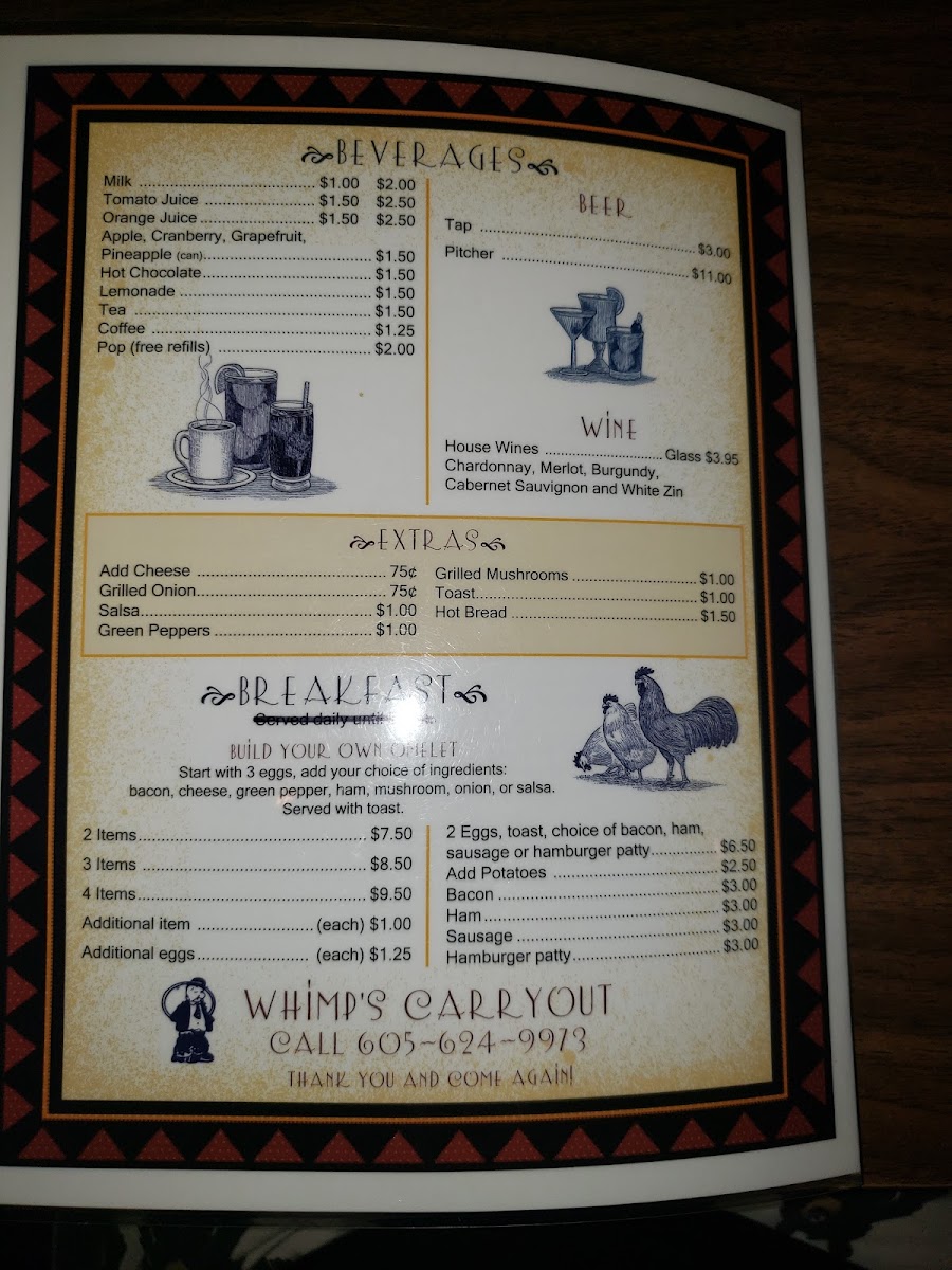 Whimp's Place Photo Menu 8