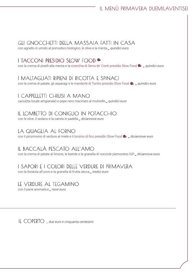 Osteria Zanchetti Photo Menu 1