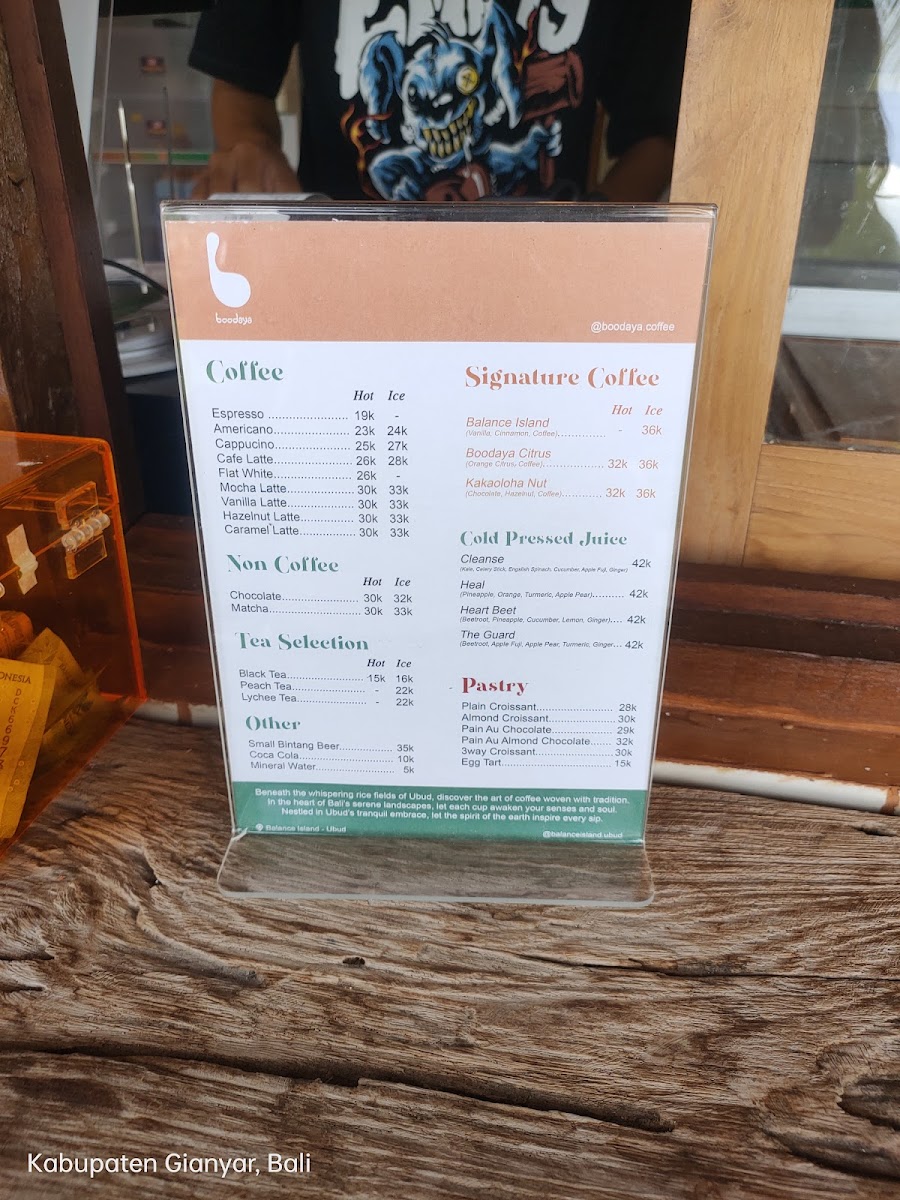 Boodaya Coffee Ubud Photo Menu 3