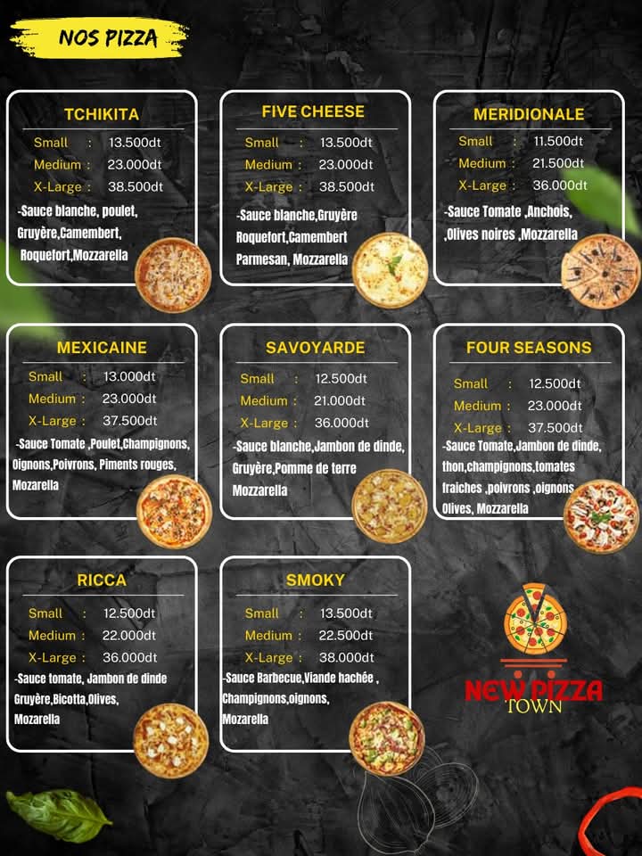 New pizza town Photo Menu 1