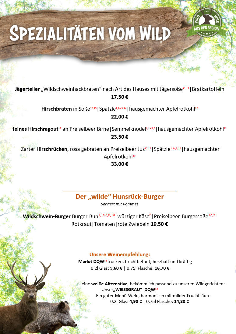 Waldgasthaus am Schwarzenbruch Photo Menu 1