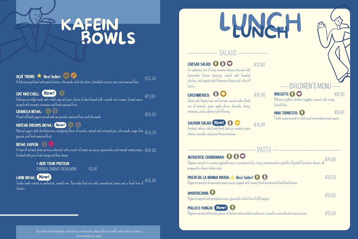 Kafein Coffee & Kitchen Photo Menu 2