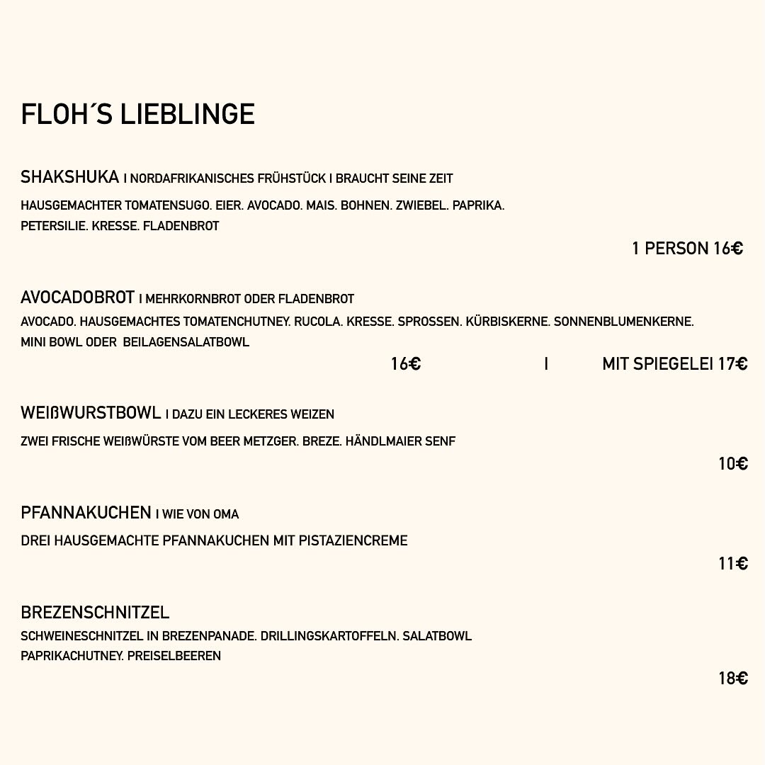 CAFE FLOH Photo Menu 4