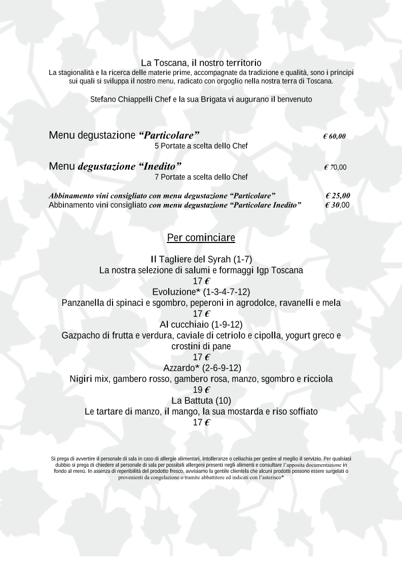 Ristorante Syrah Photo Menu 2