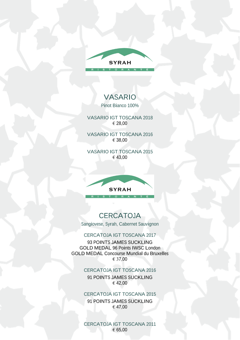 Ristorante Syrah Photo Menu 9