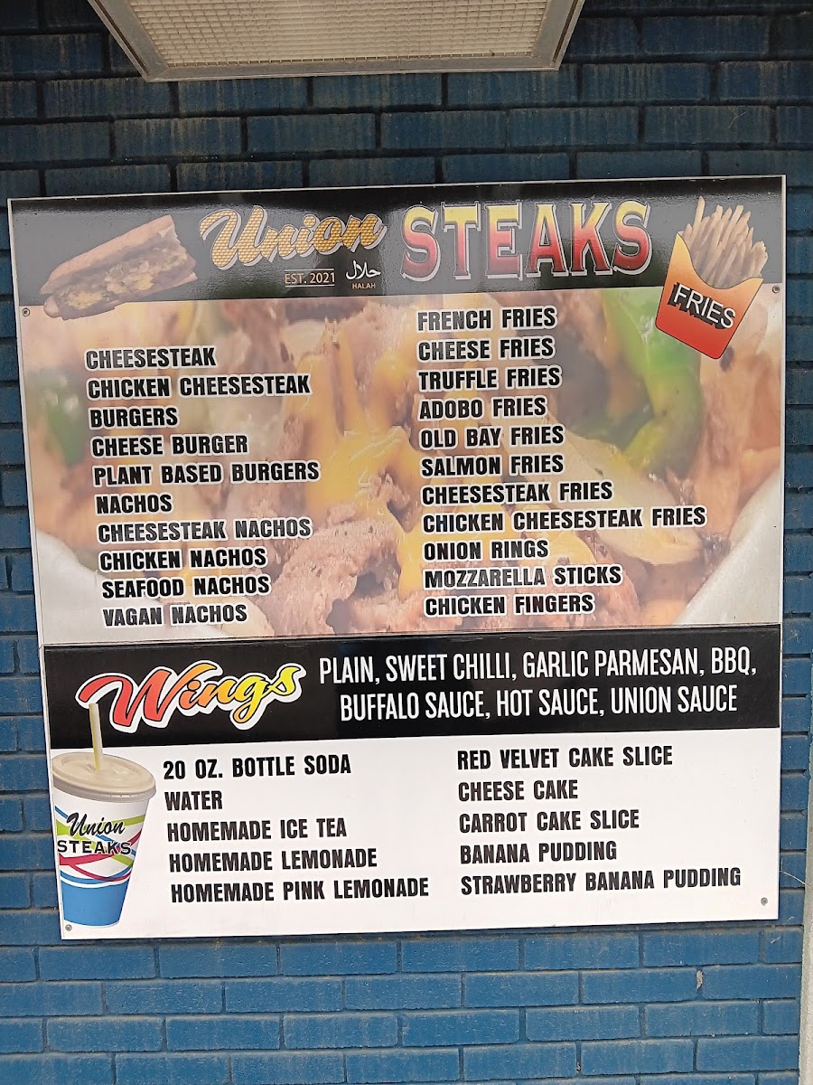 Union Steaks Photo Menu 1