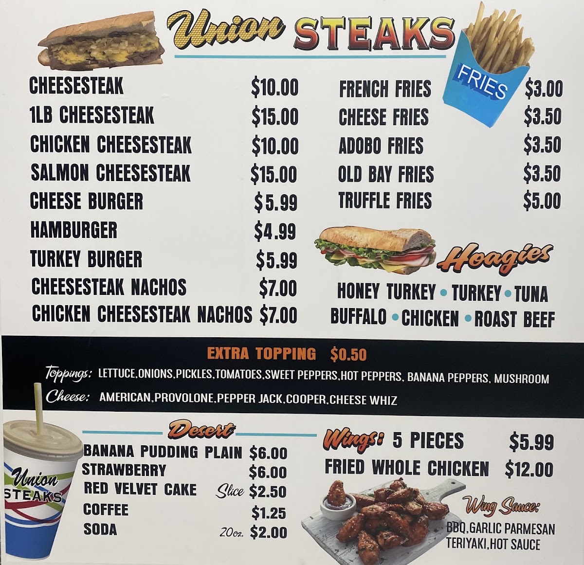 Union Steaks Photo Menu 2
