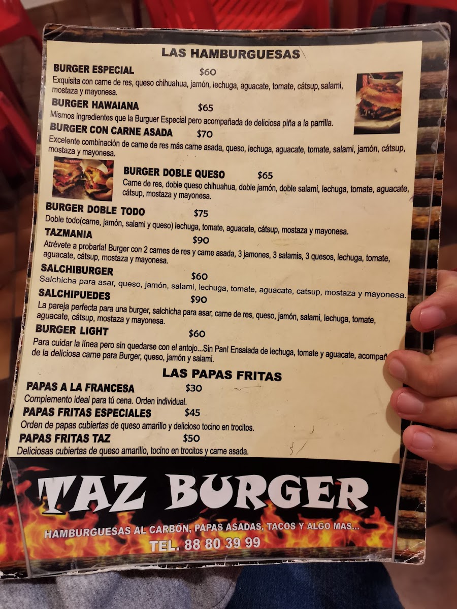 Taz Burger Photo Menu 3