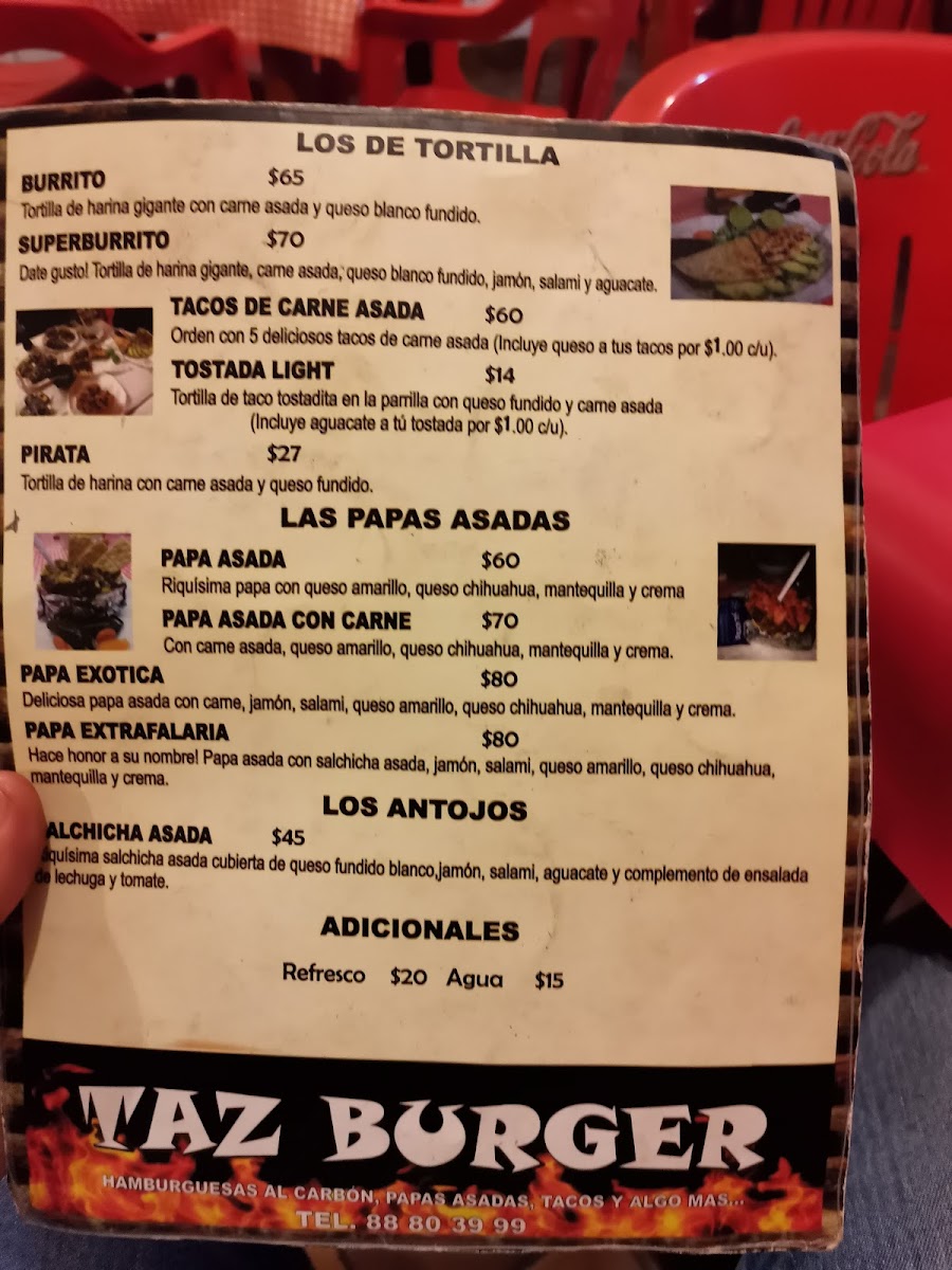 Taz Burger Photo Menu 5