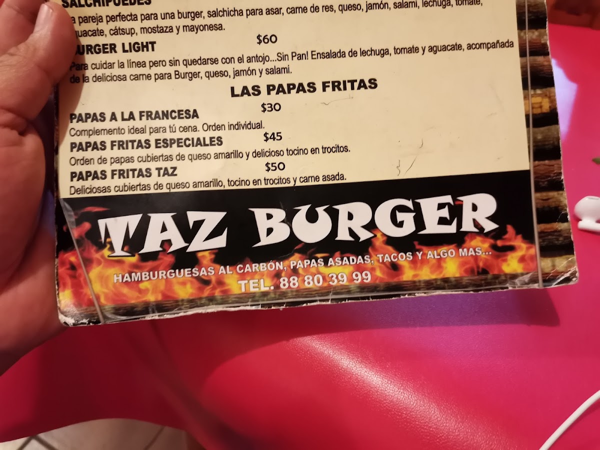 Taz Burger Photo Menu 7