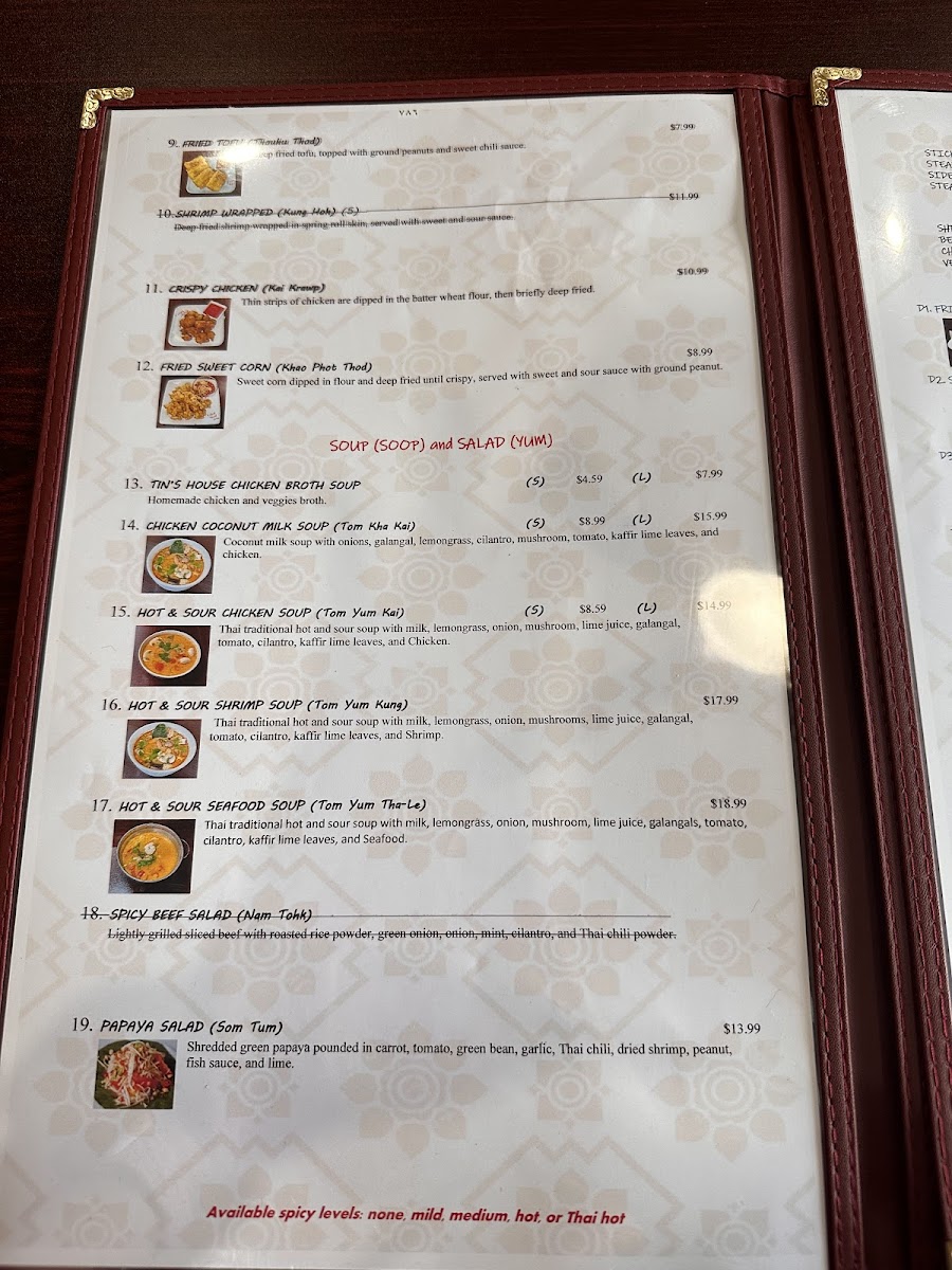 Tin's House, Thai Cuisine Photo Menu 4