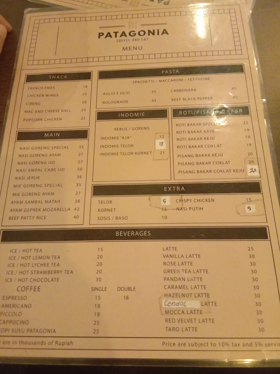 Patagonia coffee & eat Photo Menu 2