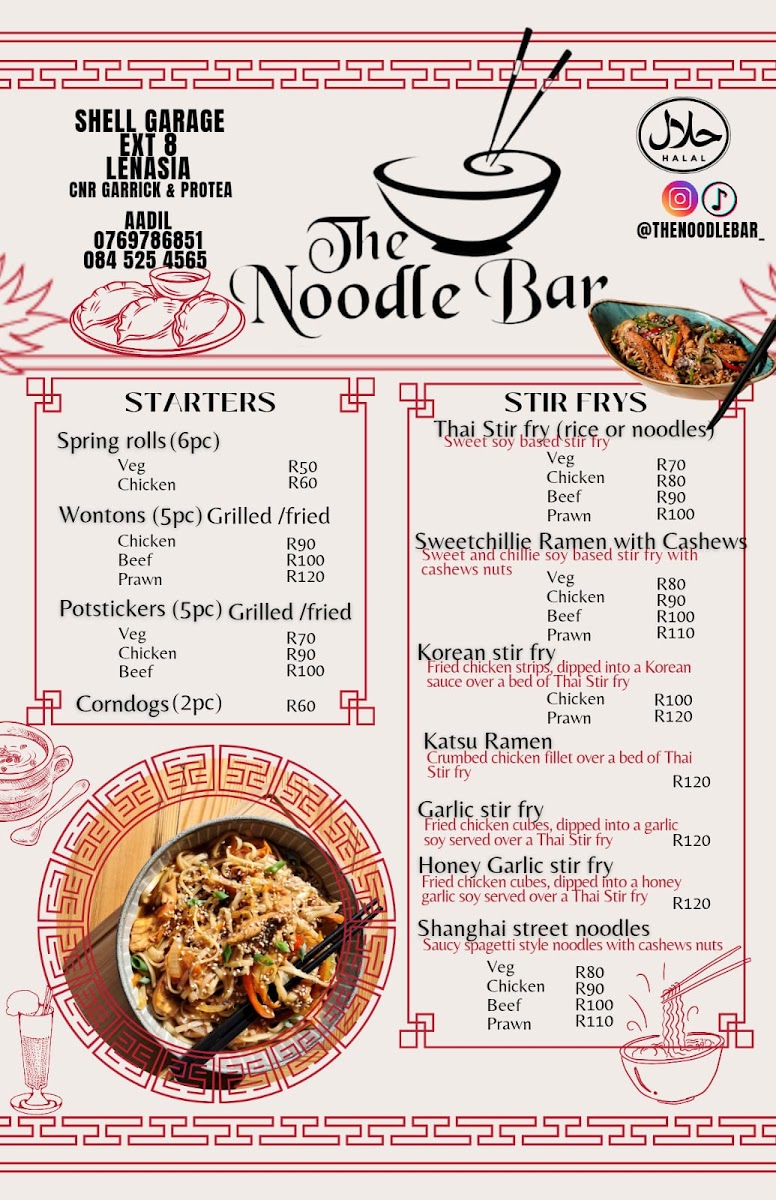 The Noodle Bar Photo Menu 1