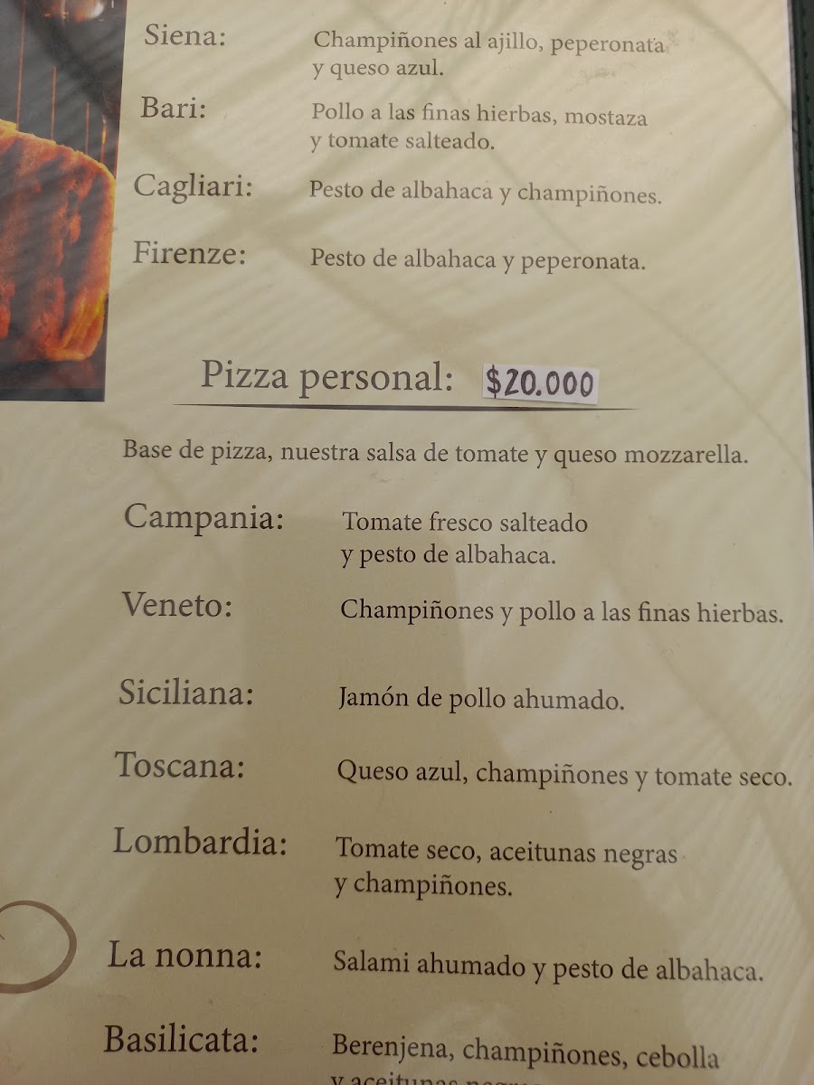 La nonna Photo Menu 1