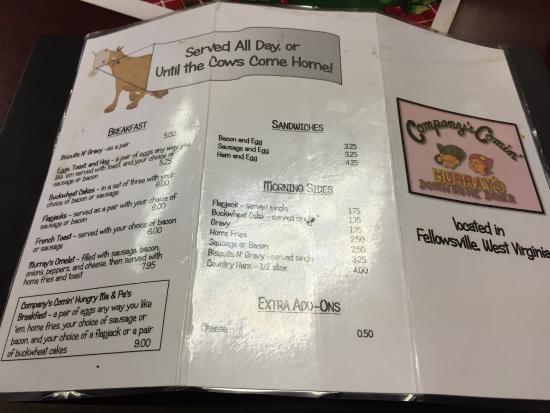 Company’s Comin’ Murray’s Downhome Diner Photo Menu 4