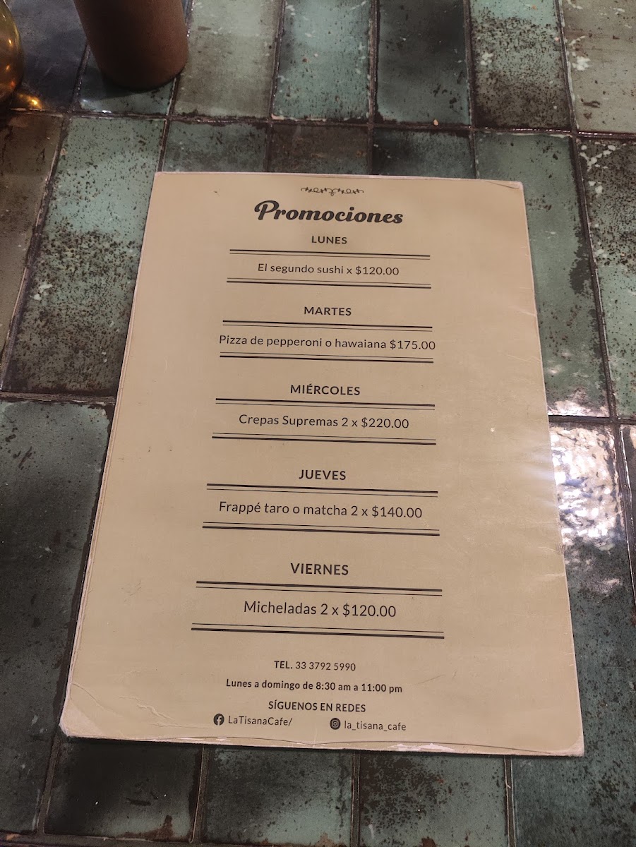 La Tisana Cafe Photo Menu 10