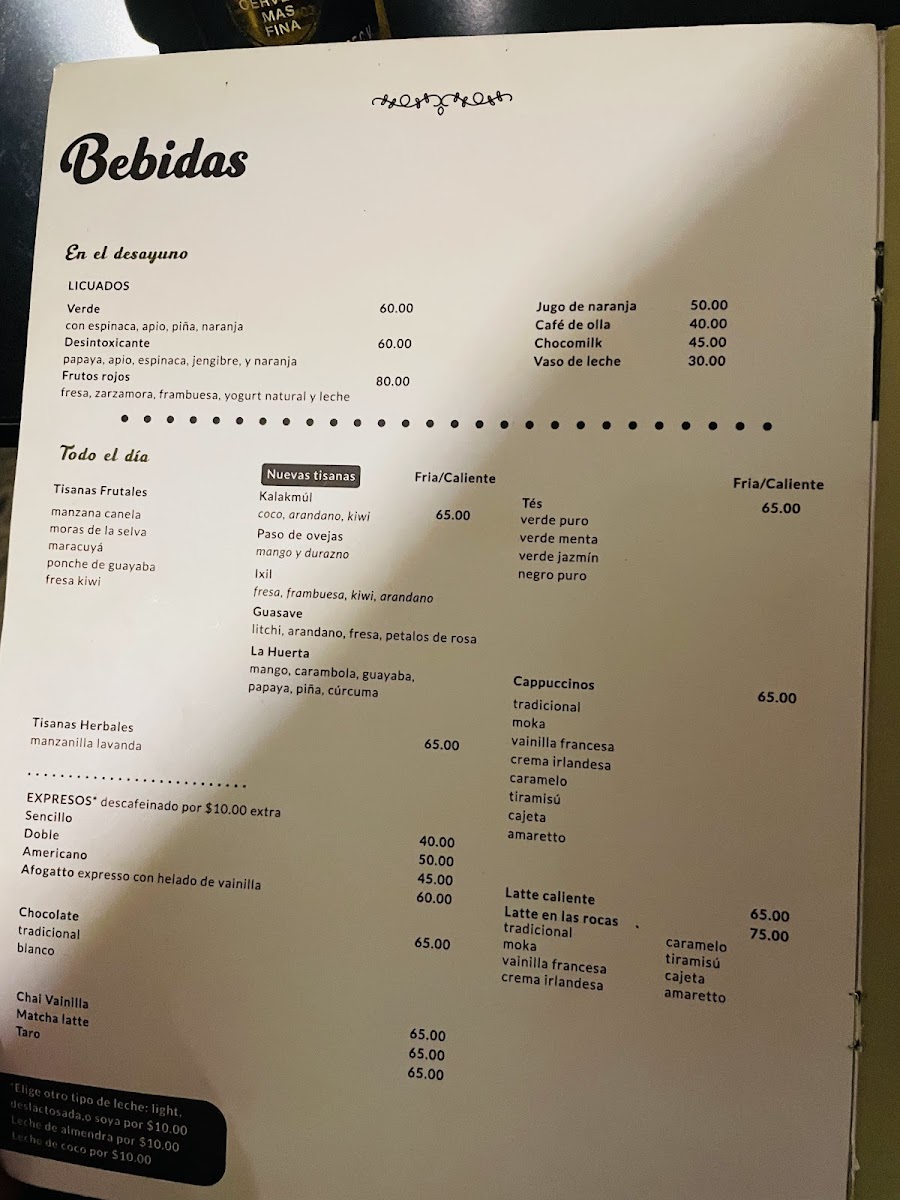 La Tisana Cafe Photo Menu 5