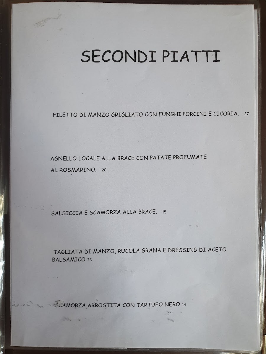 La Terrazza Photo Menu 1