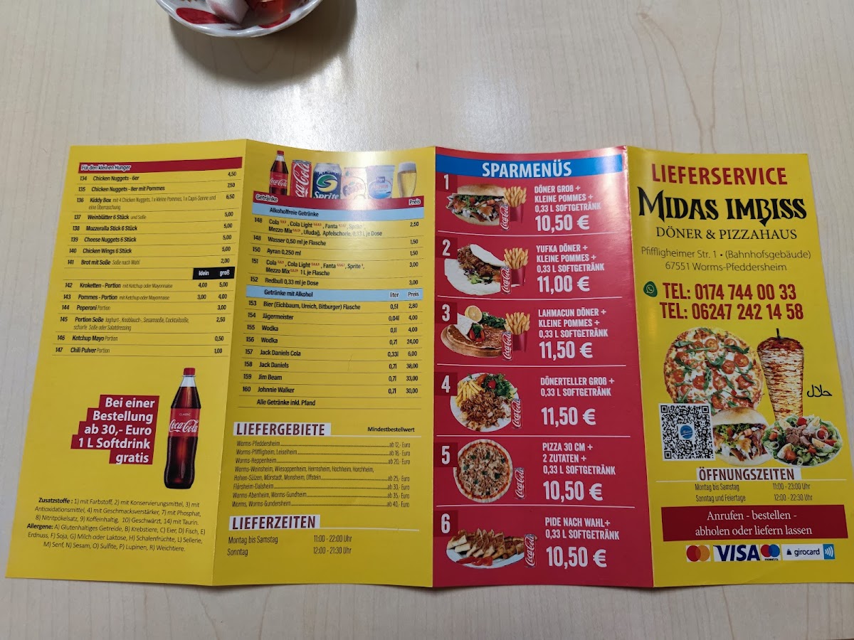 Midas Döner Pizza Haus Worms Photo Menu 1