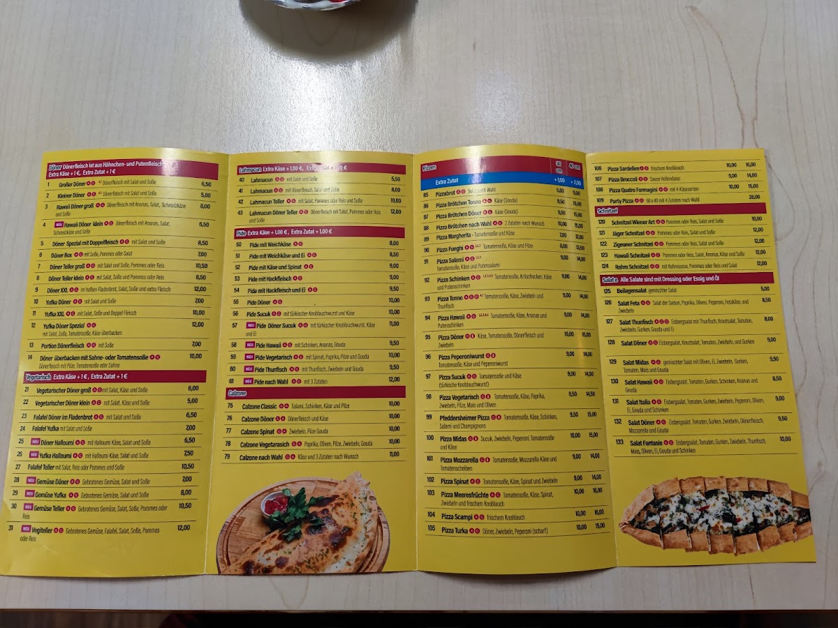 Midas Döner Pizza Haus Worms Photo Menu 2