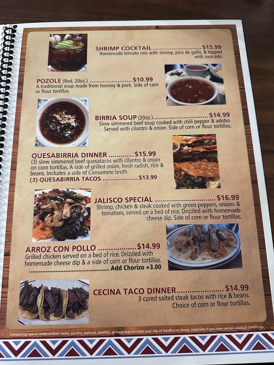 San Jose Mexican Restaurant Photo Menu 1