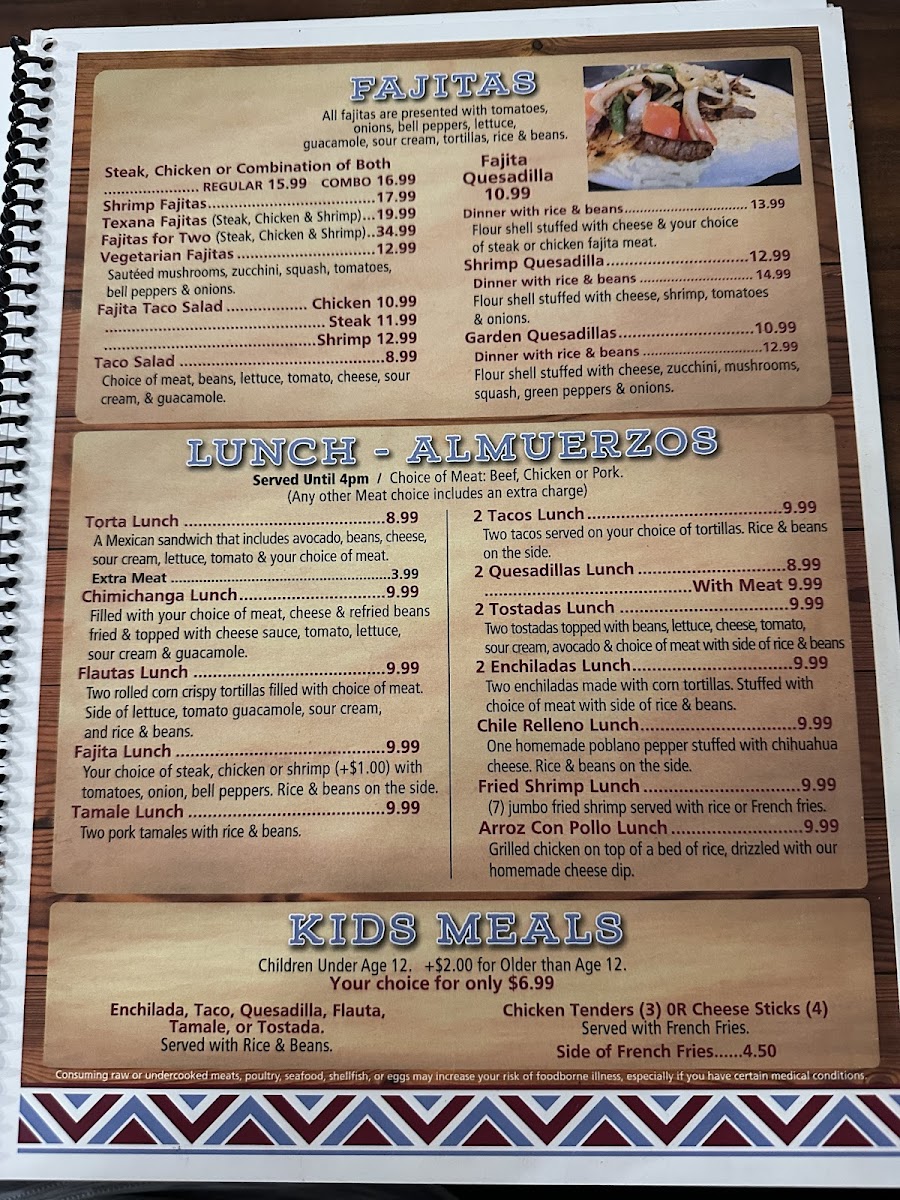 San Jose Mexican Restaurant Photo Menu 3