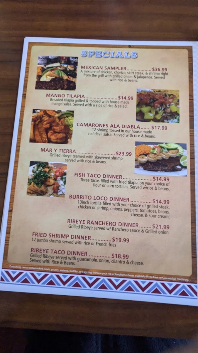 San Jose Mexican Restaurant Photo Menu 7