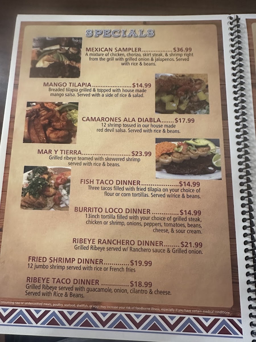 San Jose Mexican Restaurant Photo Menu 9