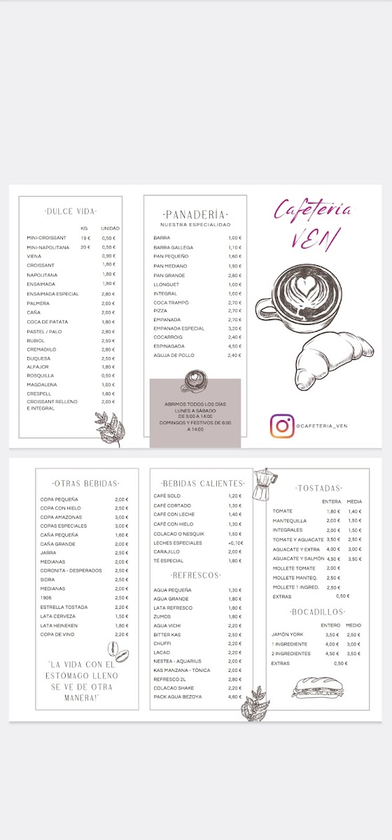 Cafeteria Panaderia Ven Carol Photo Menu 2