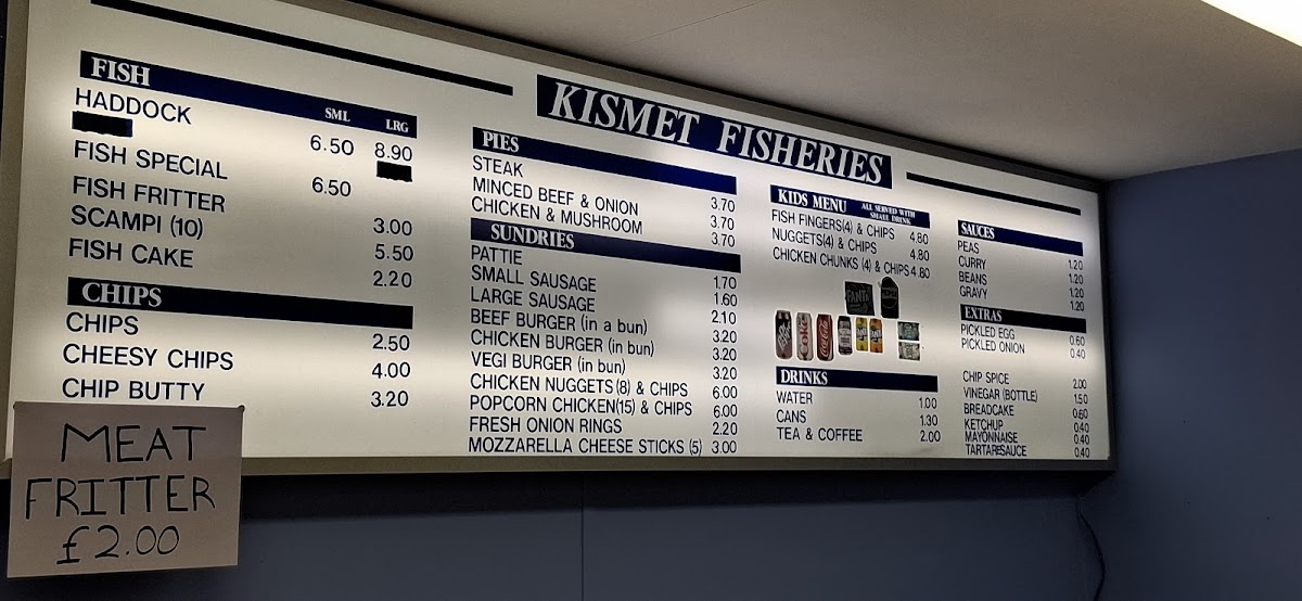 Kismet fisheries Photo Menu 1