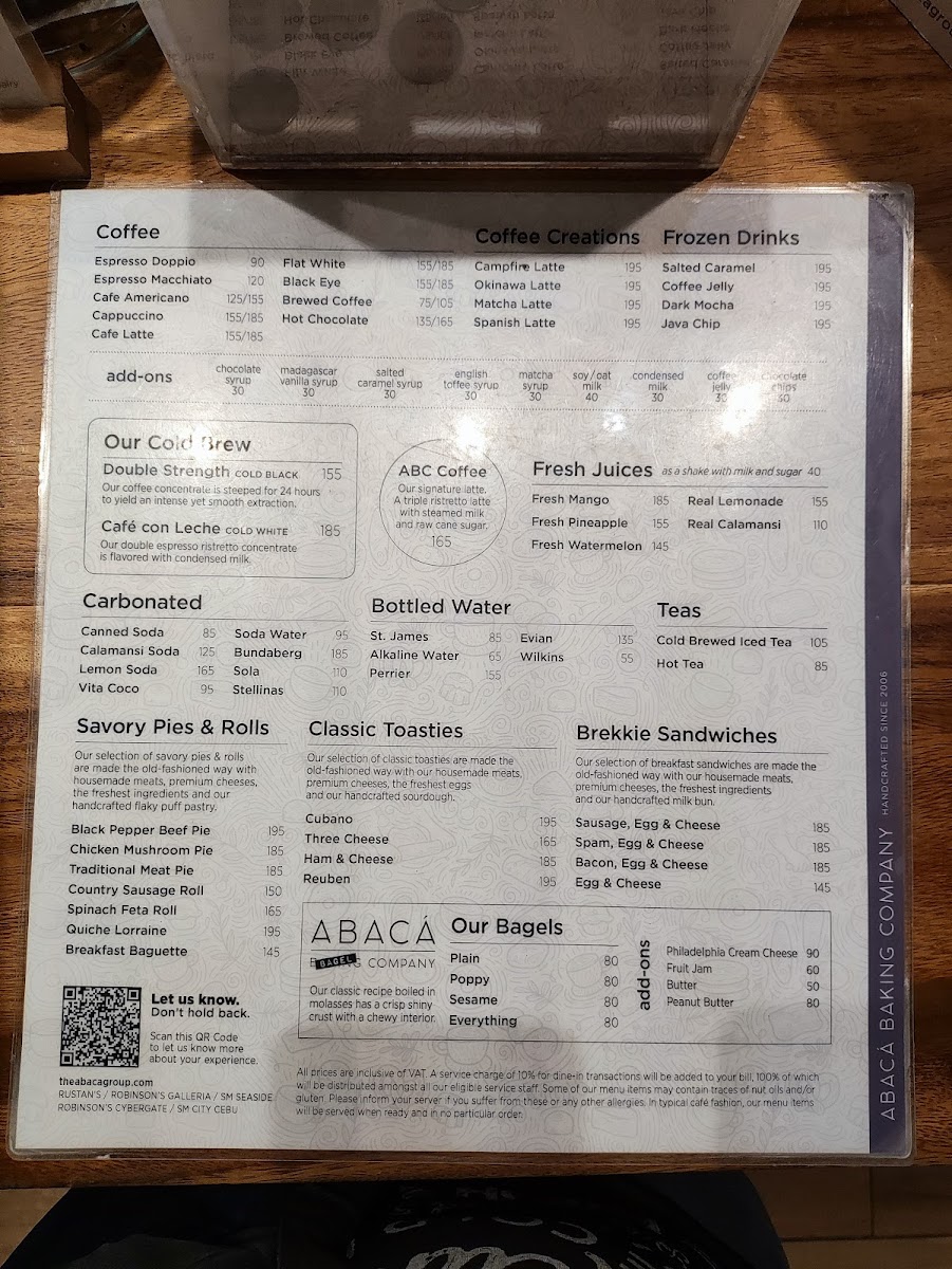 Abaca Baking Company® (Coffee Shop) - SM Seaside Photo Menu 1