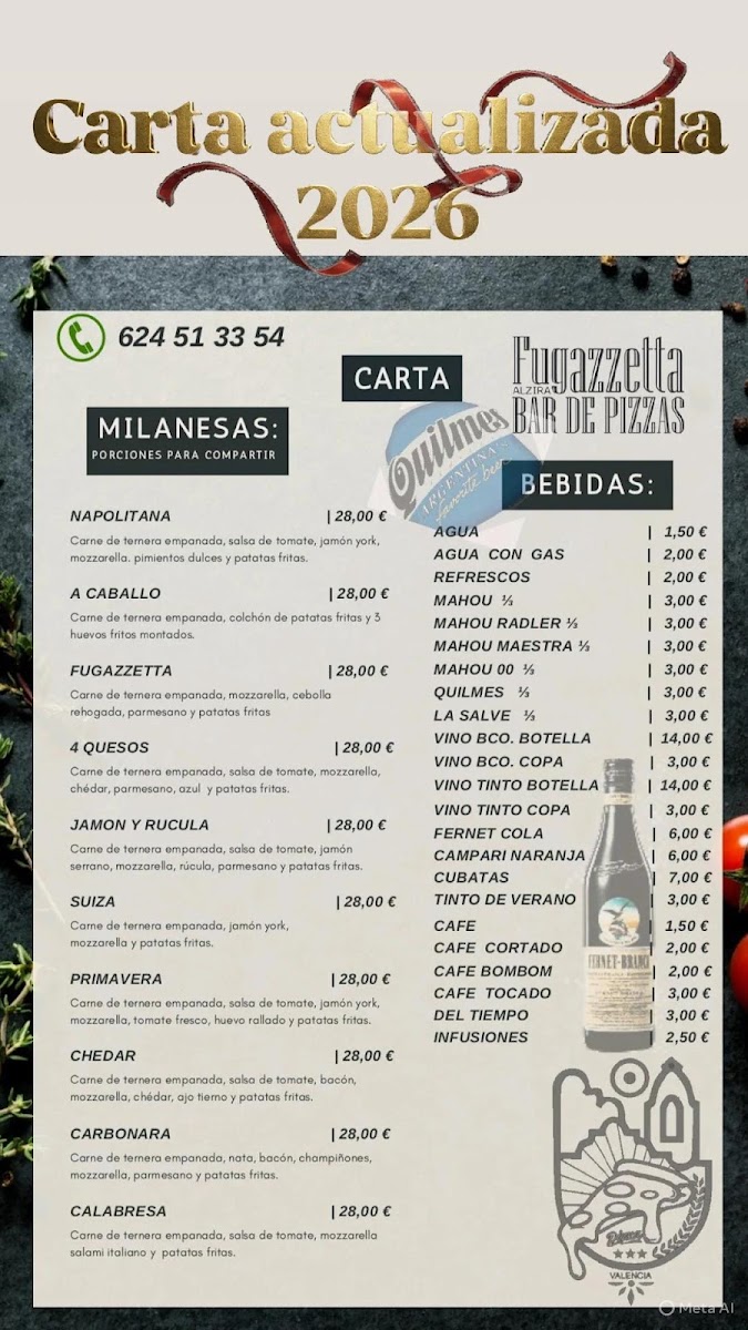 Fugazzetta bar de pizzas Photo Menu 2
