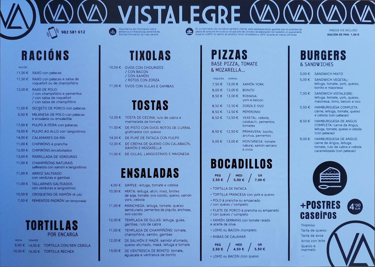 Cafetería Vista Alegre Photo Menu 6