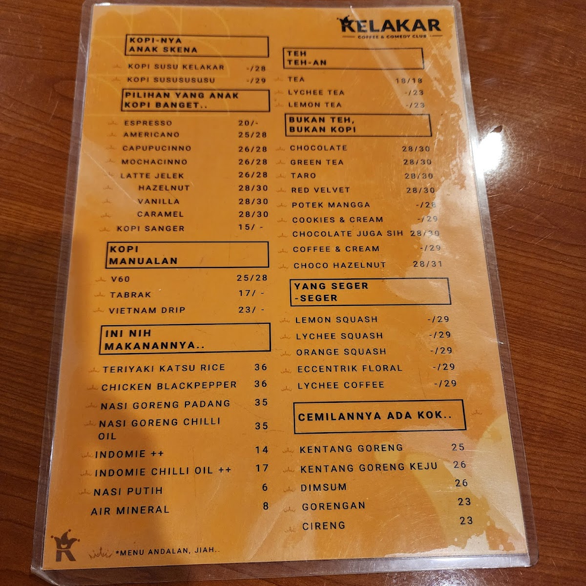Kelakar Coffee & Comedy Club Photo Menu 1