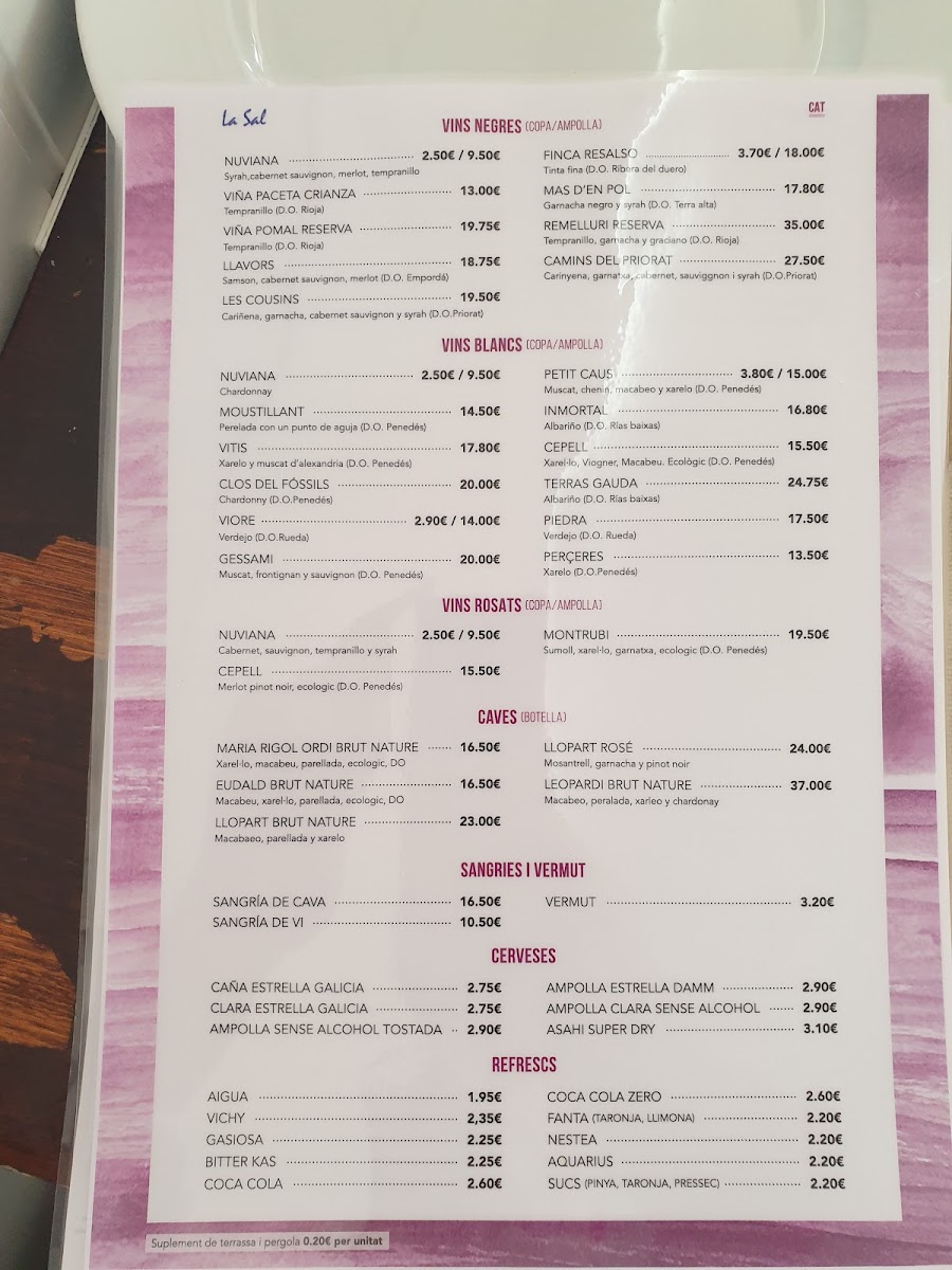 Restaurant La Sal Photo Menu 2