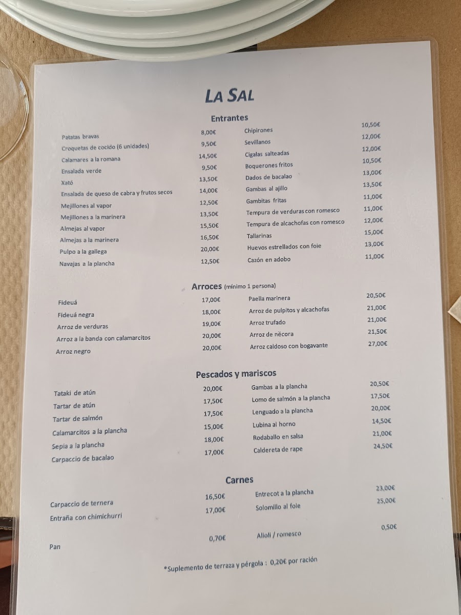 Restaurant La Sal Photo Menu 3