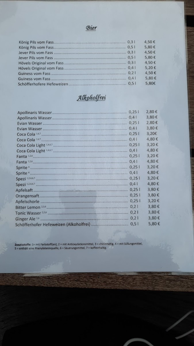 Gaststätte Zum Brandanfang Photo Menu 1