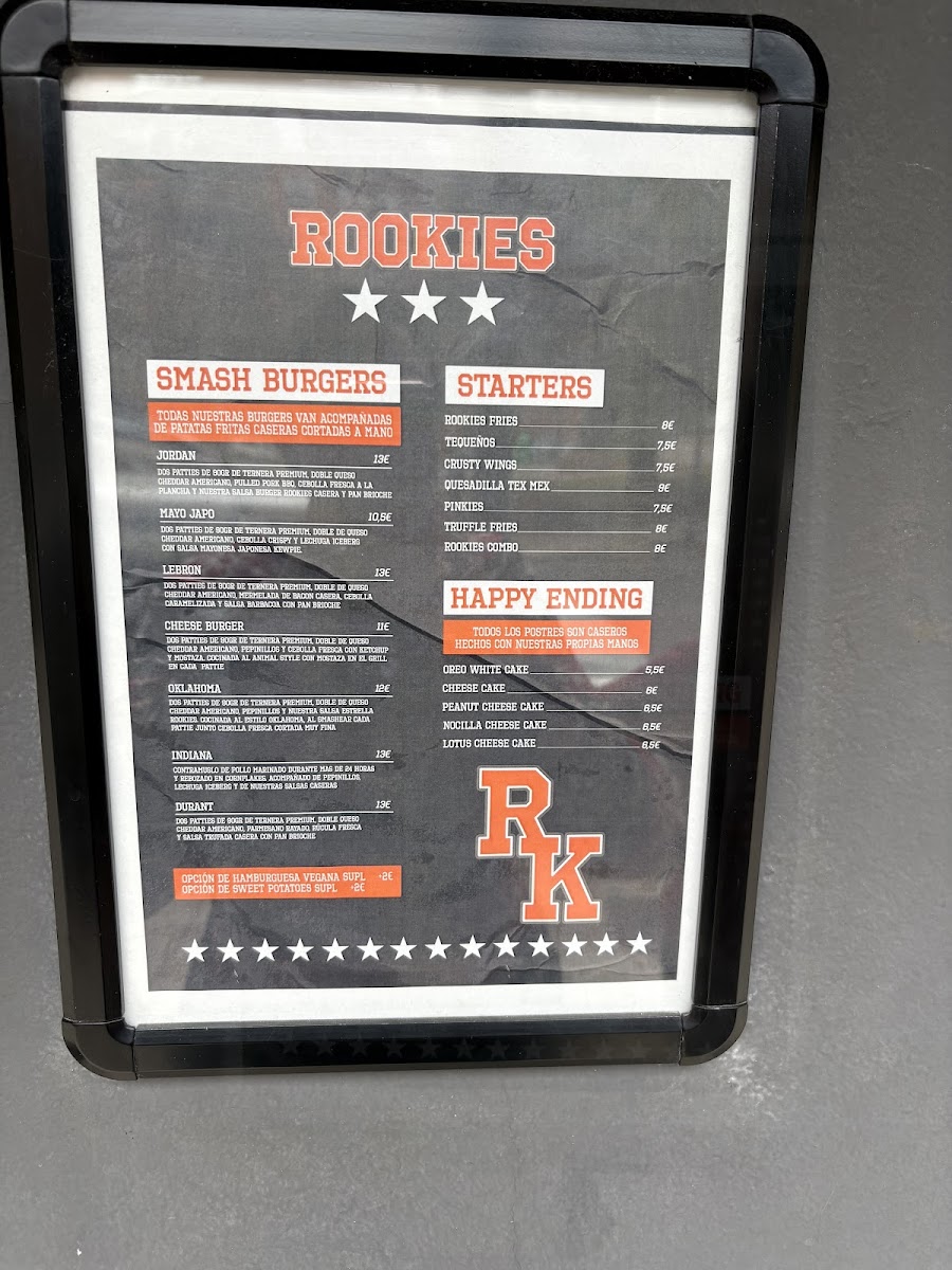 Rookies Burger Photo Menu 1
